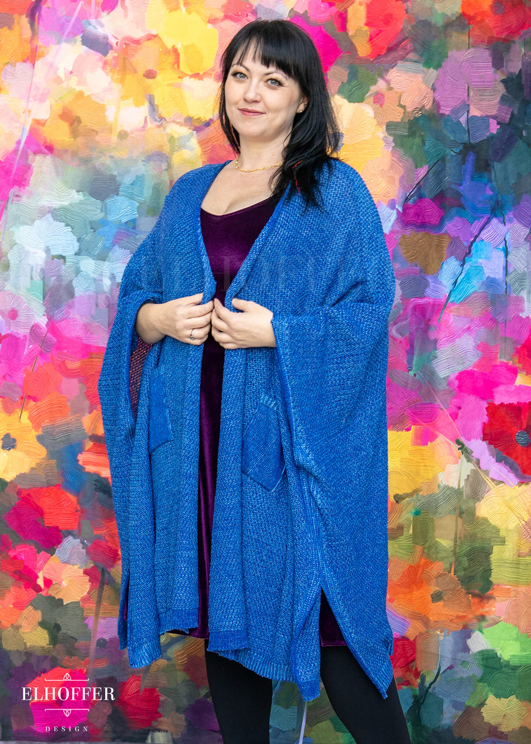 Fae of Night & Stars Knit Robe - Icy Blue