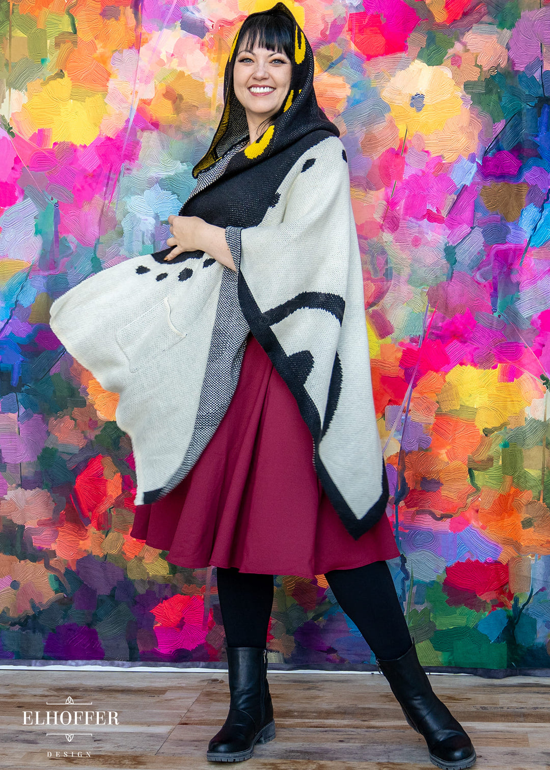 PREORDER - Sassy Magpie Hooded Poncho