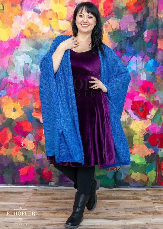 Fae of Night & Stars Knit Robe - Icy Blue