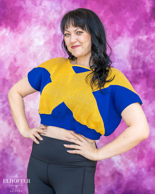 Marvelous Gifted Academy Crop - Astonishing Blue - Made to Order