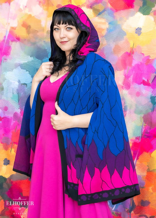 Essential Bi-Butterfly Cape Sleeve Longline Cardigan