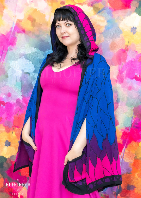 Essential Bi-Butterfly Cape Sleeve Longline Cardigan