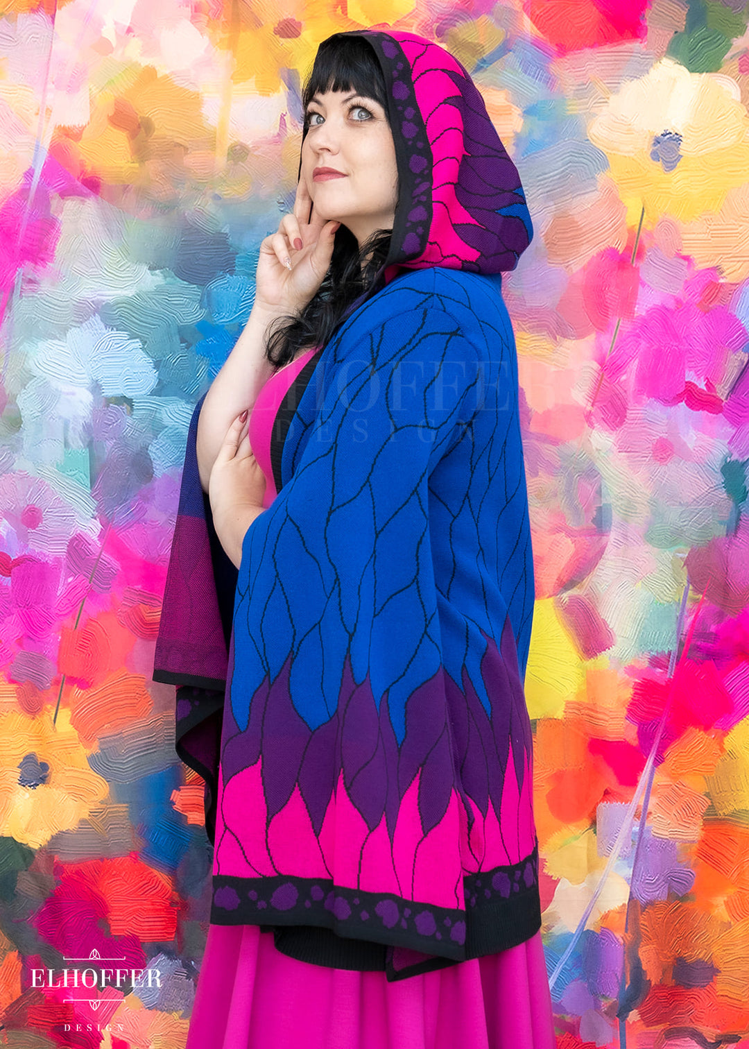 Essential Bi-Butterfly Cape Sleeve Longline Cardigan