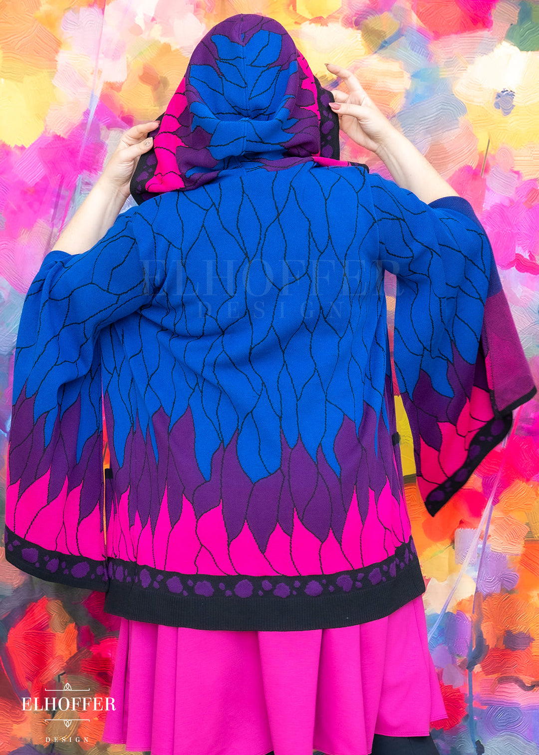 Essential Bi-Butterfly Cape Sleeve Longline Cardigan