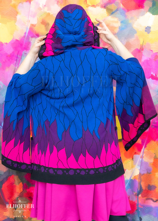 Essential Bi-Butterfly Cape Sleeve Longline Cardigan