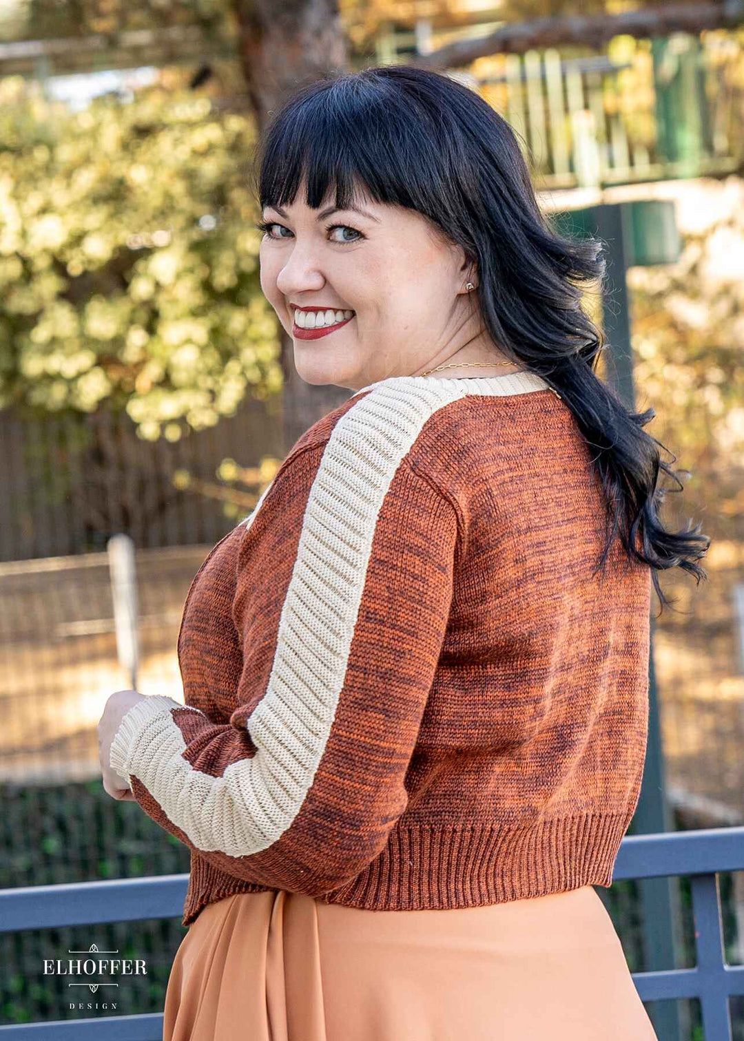 PREORDER - Galactic Outpost Cropped Cardigan - Rust Rebellion