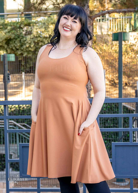 Essential Knee Length Dress - Toasted Marshmallow