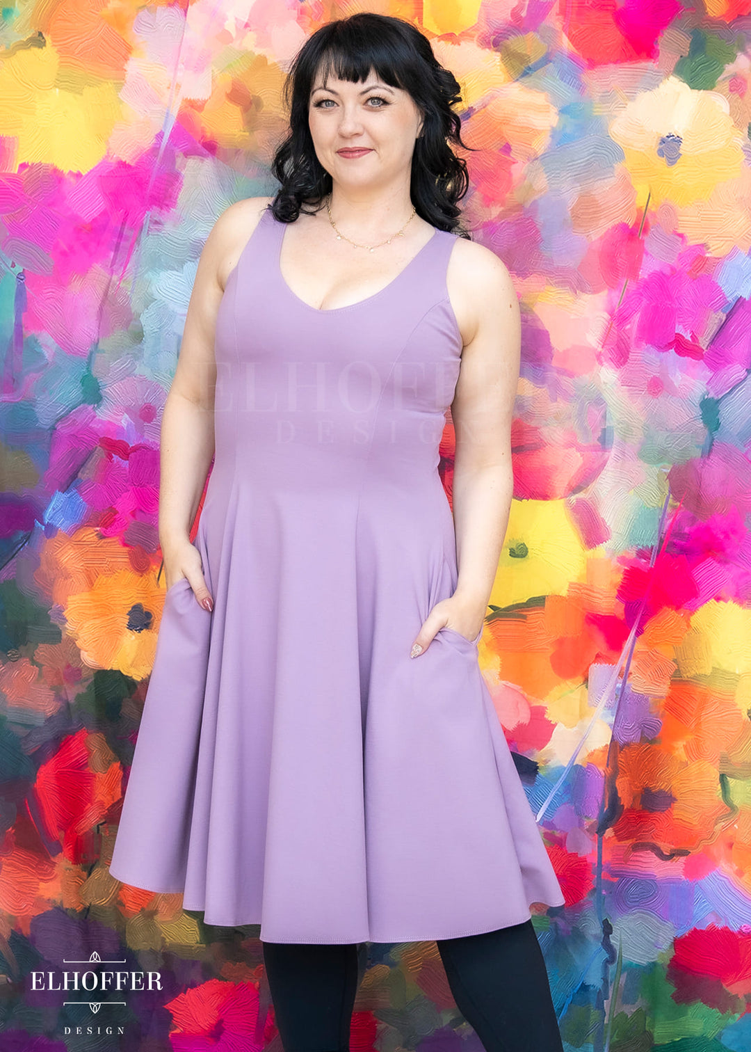 Essential Virgo Dress - Dusty Lavender Ponte