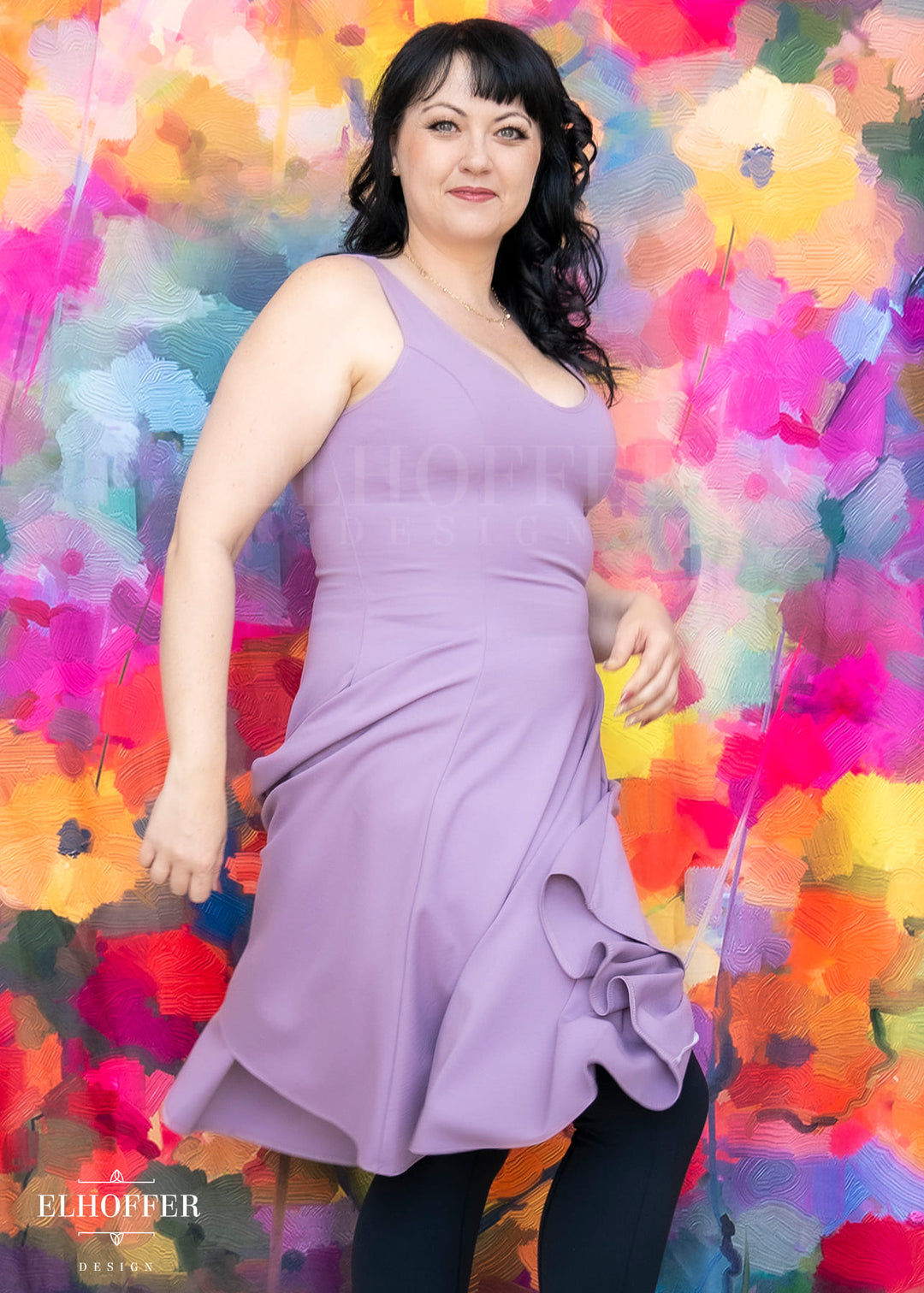 Essential Virgo Dress - Dusty Lavender Ponte