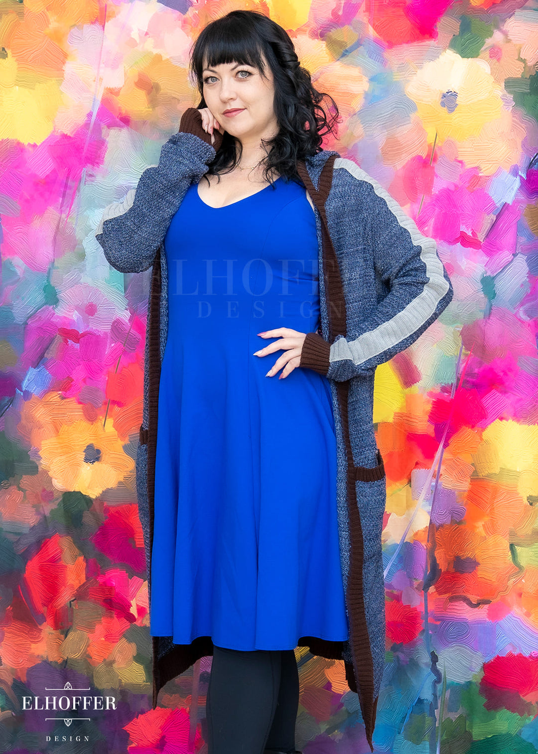 Galactic Hunter Unisex Duster Longline - Clone Blue