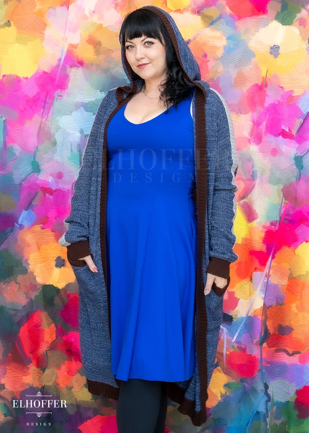Galactic Hunter Unisex Duster Longline - Clone Blue