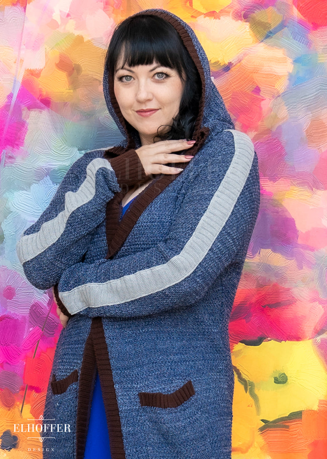 Galactic Hunter Unisex Duster Longline - Clone Blue