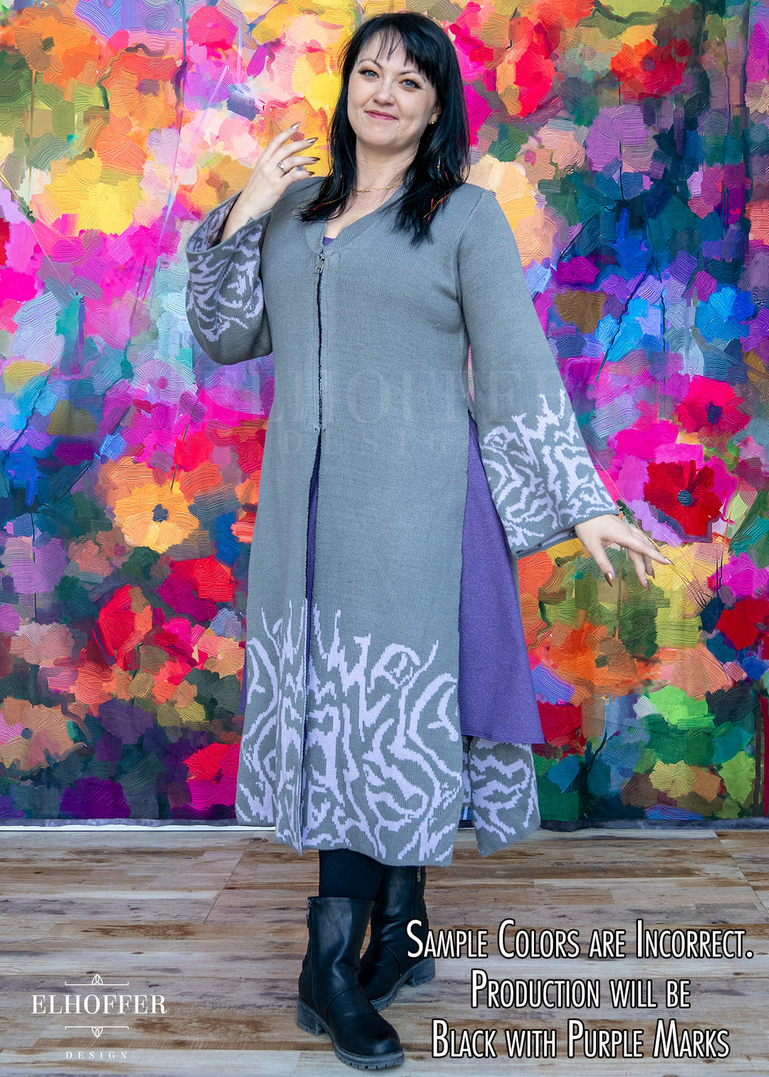 PREORDER - Demon Idol Unisex Duster - Black & Purple