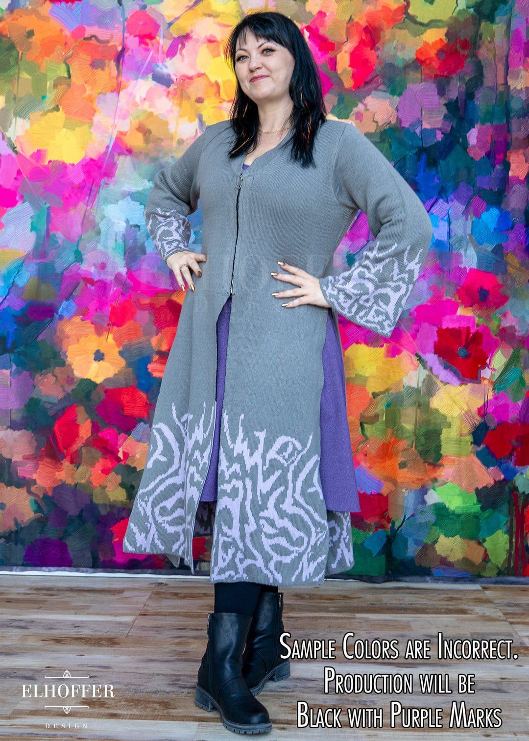 PREORDER - Demon Idol Unisex Duster - Black & Purple