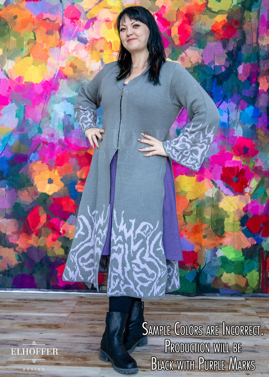 PREORDER - Demon Idol Unisex Duster - Black & Purple