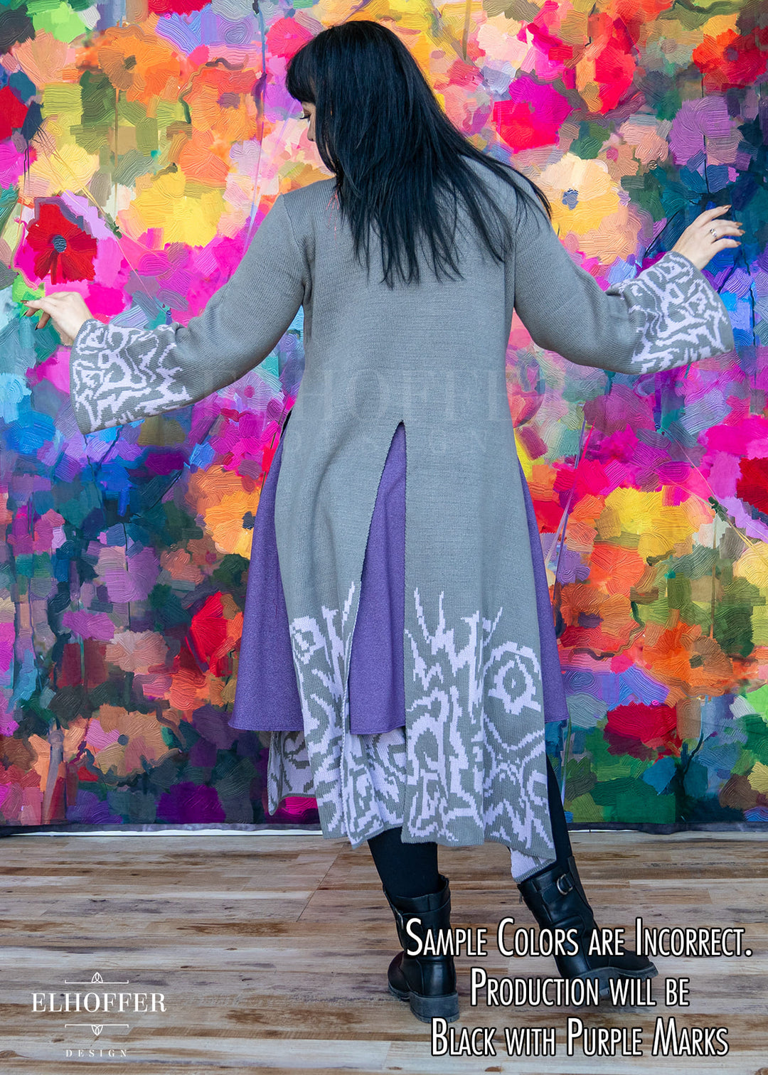 PREORDER - Demon Idol Unisex Duster - Black & Purple