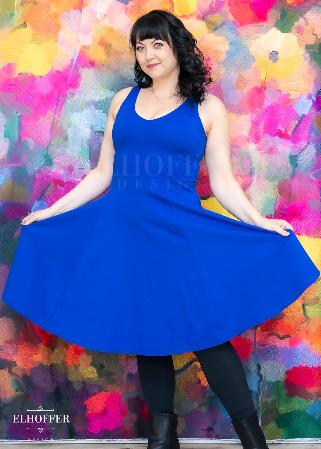 Essential Virgo Dress - Royal Blue Ponte