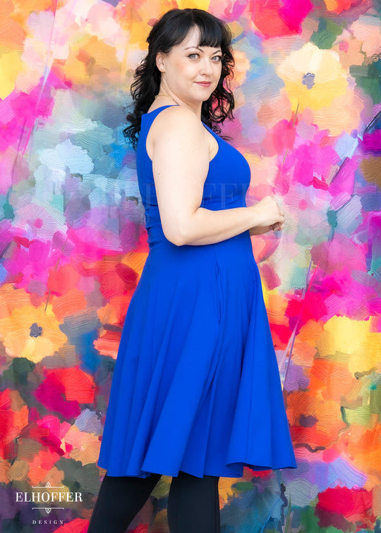 Essential Virgo Dress - Royal Blue Ponte