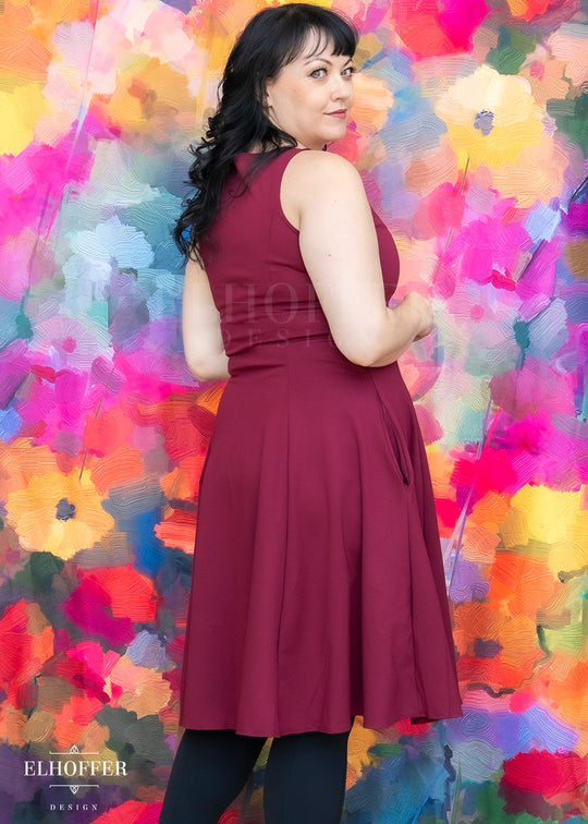 Essential Virgo Dress - Wine Ponte