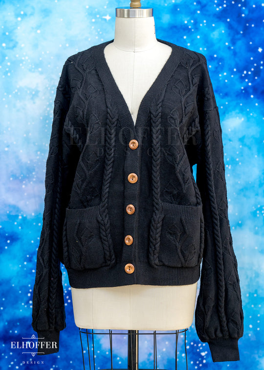 Elevensies Oversize Cardi - Wraith Black