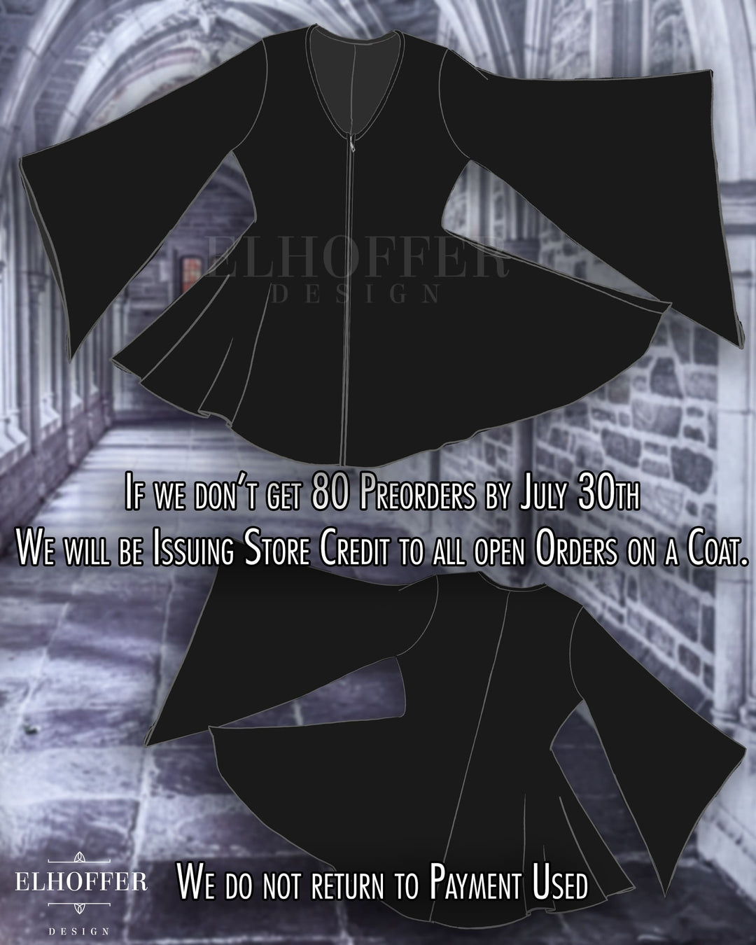 PREORDER - No Kings Coat - Midnight Black