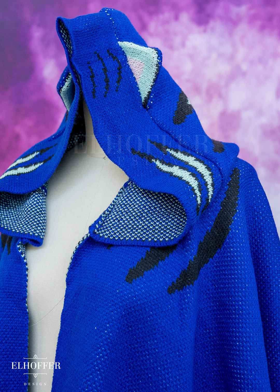 PREORDER - Blue Tiger Hooded Poncho
