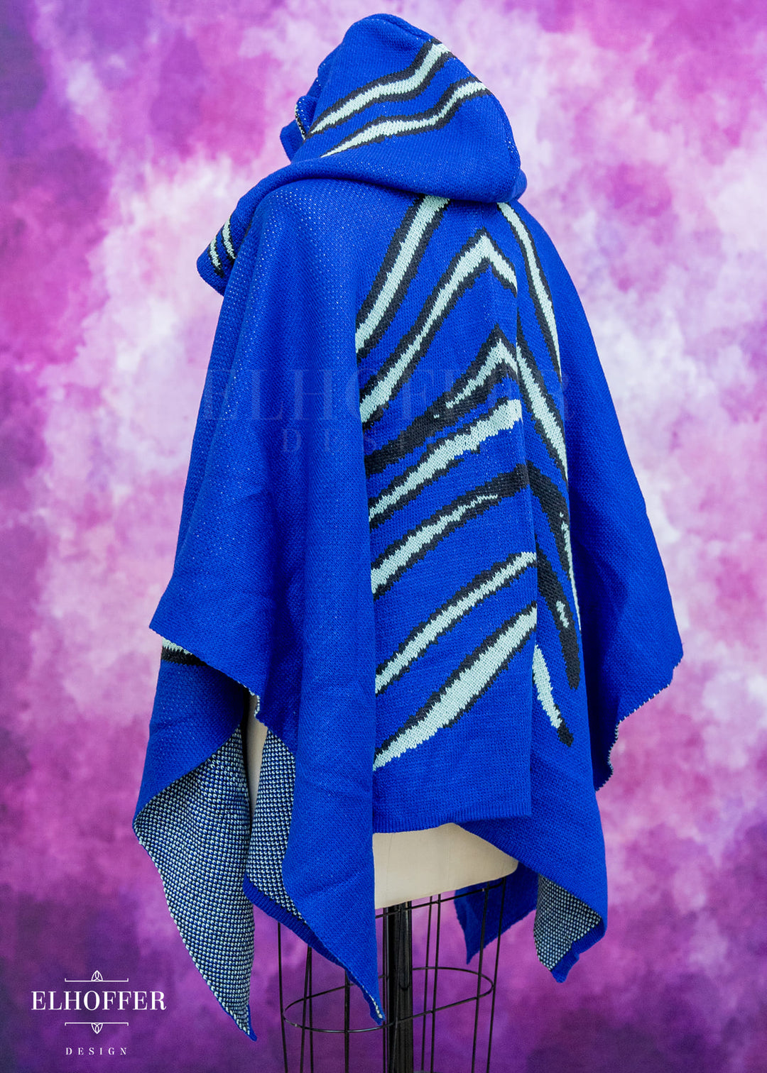 PREORDER - Blue Tiger Hooded Poncho