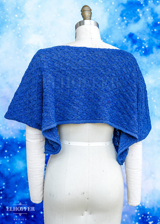 Handmade Boatneck Crop - Navy Nomad Knit - Extra Wide Crop