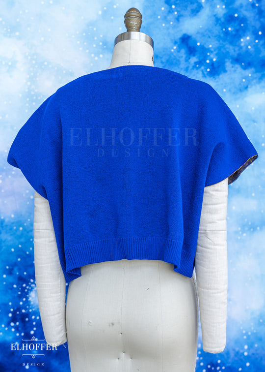 Handmade Boatneck Top - Royal Blue Thick Knit