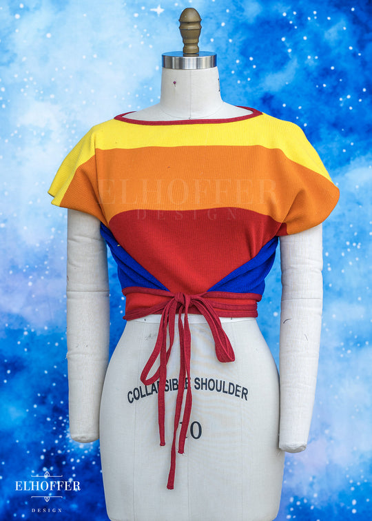 Handmade Rainbow Pride Wrap Crop
