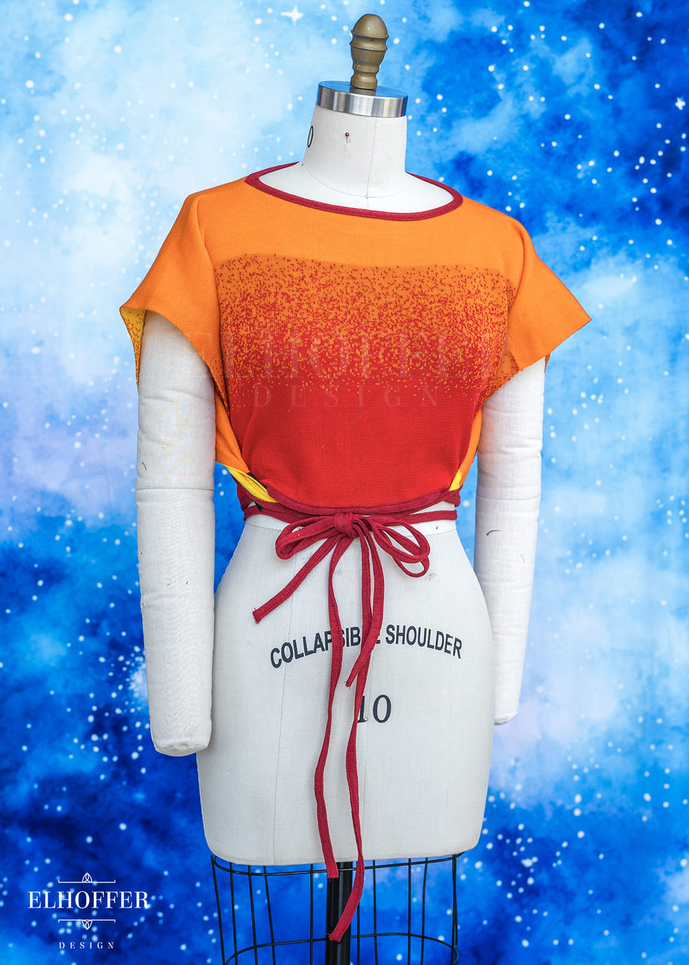 Handmade Sunset Ombre Wrap Crop