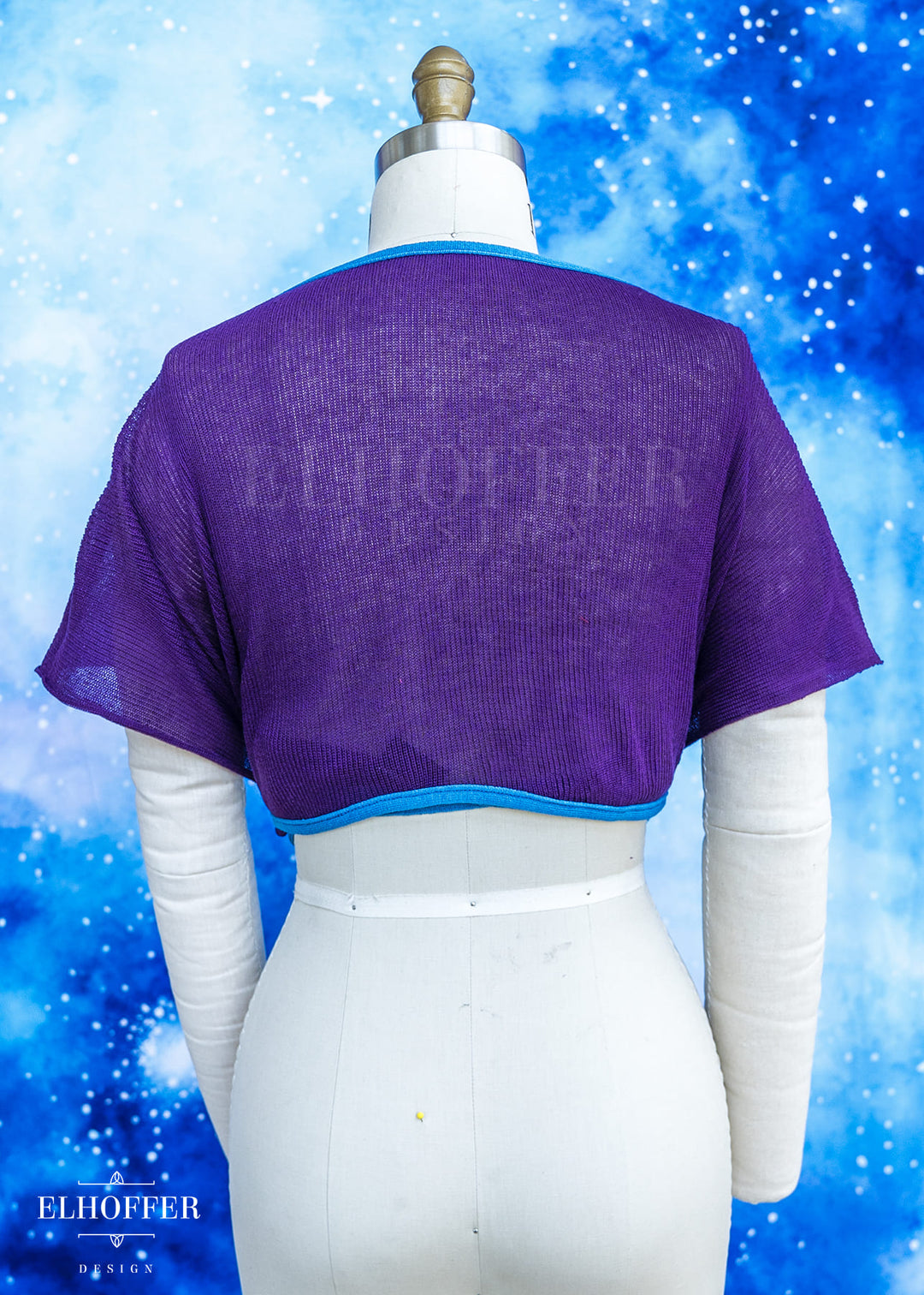 Handmade Sinister Purple Wrap Crop - Gossamer Knit