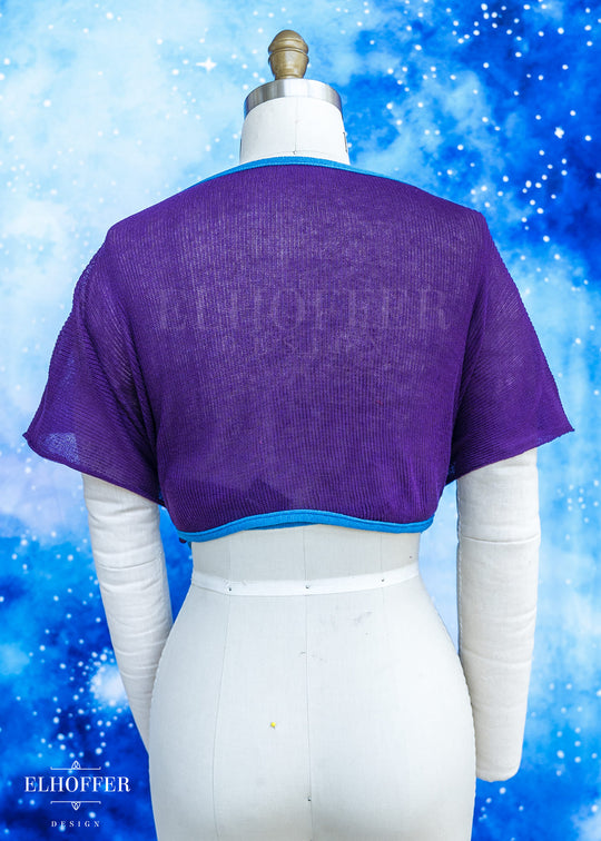 Handmade Sinister Purple Wrap Crop - Gossamer Knit
