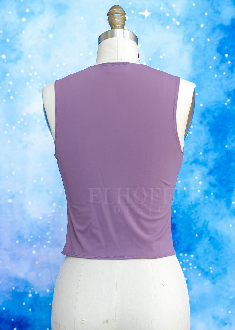 Handmade Buffy Crop Top - Mauve Spandex