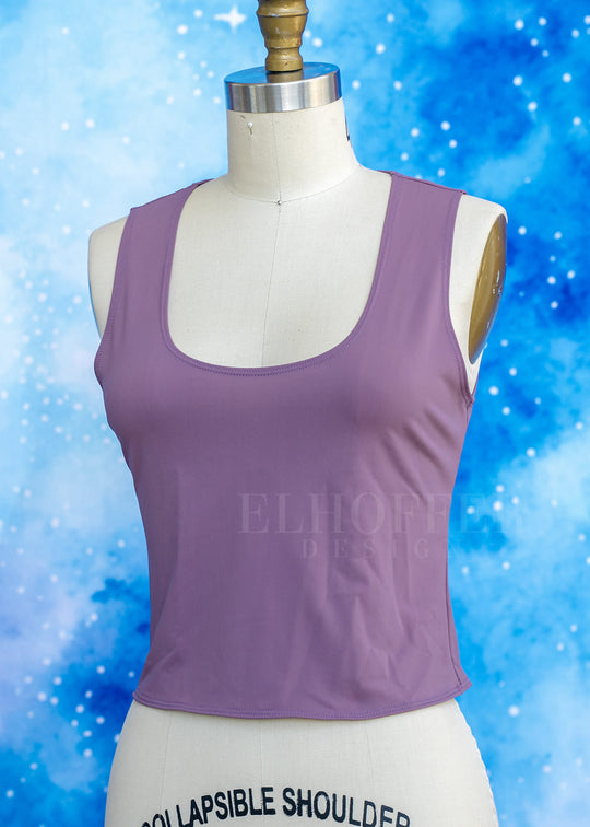 Handmade Buffy Crop Top - Mauve Spandex