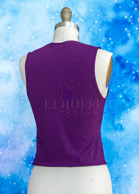 Handmade Buffy Crop Top - Plum Compression Spandex