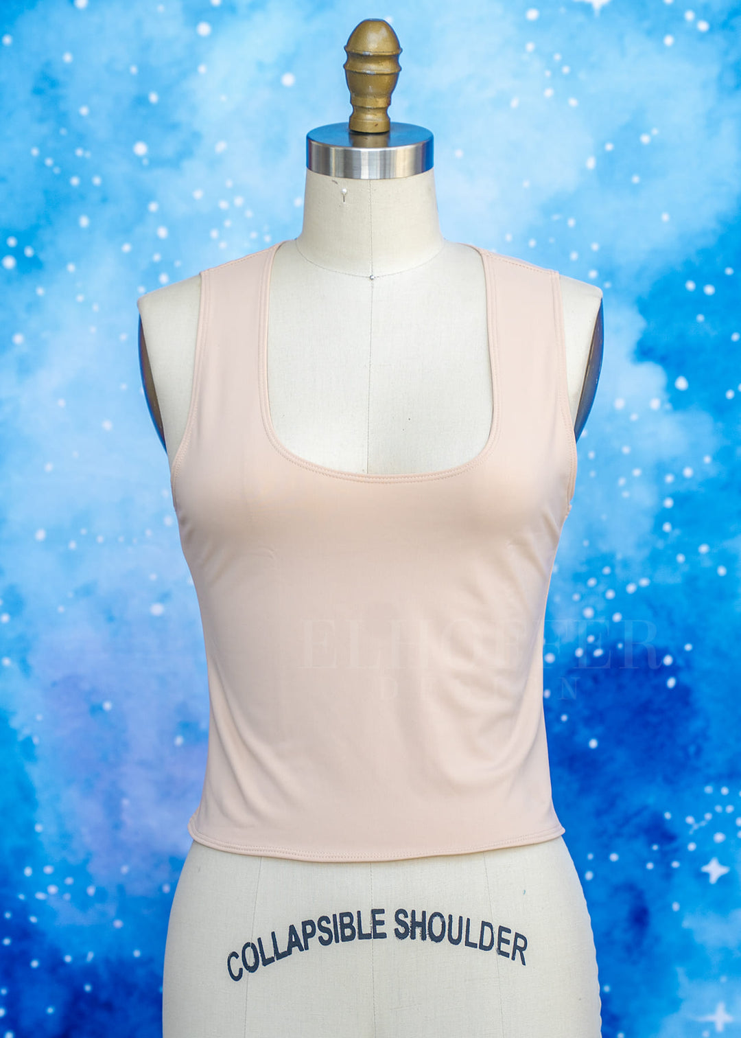 Handmade Buffy Crop Top - Light Flesh Spandex