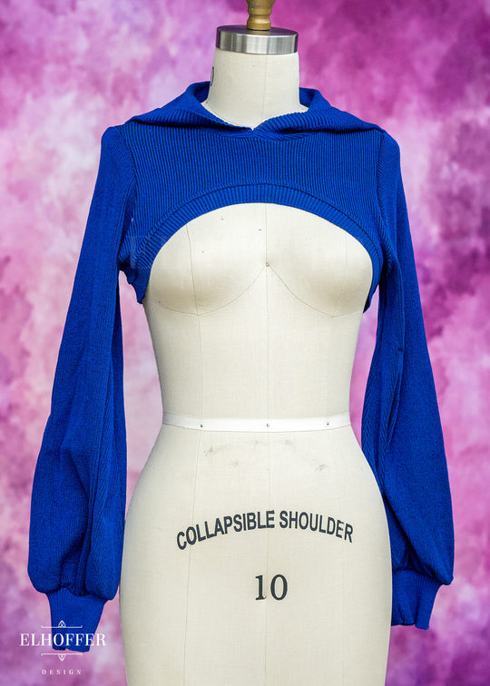 Essential Capricorn Crop Hoodie - Cobalt Blue