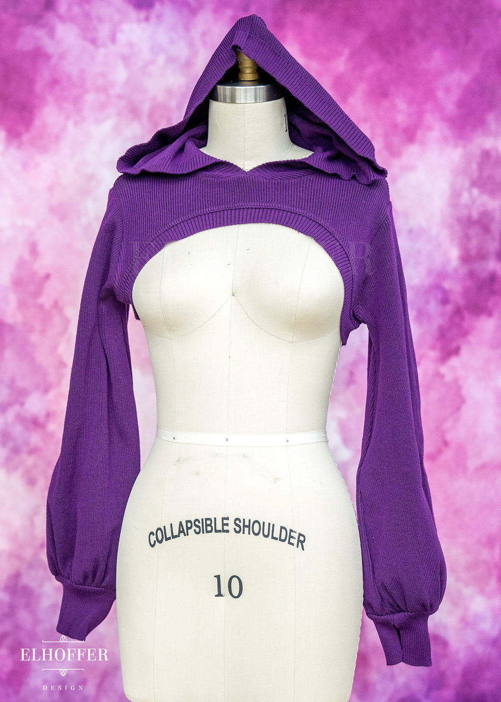 Essential Capricorn Crop Hoodie - Sinister Purple