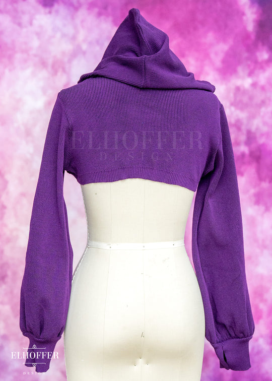 Essential Capricorn Crop Hoodie - Sinister Purple