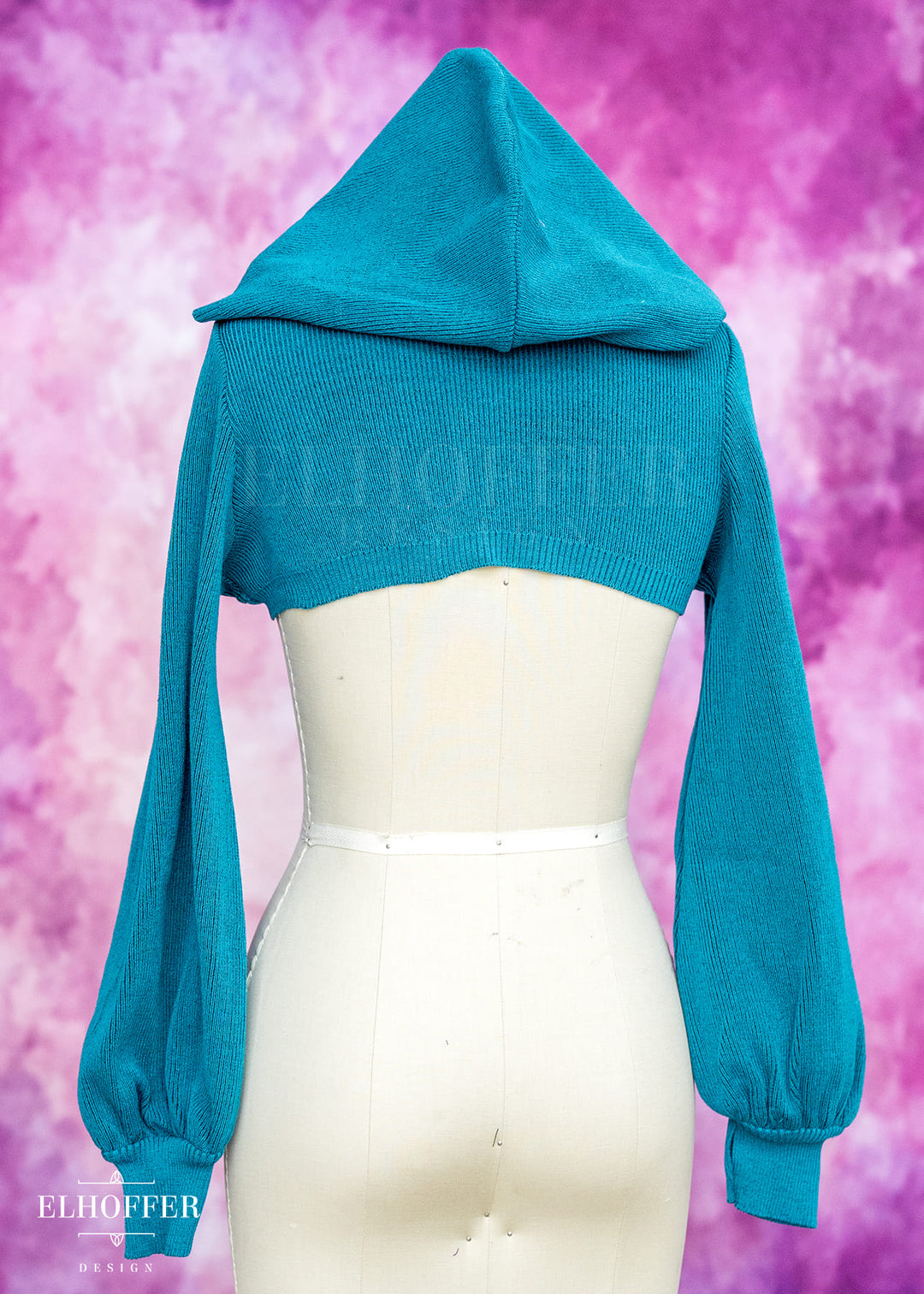 Essential Capricorn Crop Hoodie - Runic Teal
