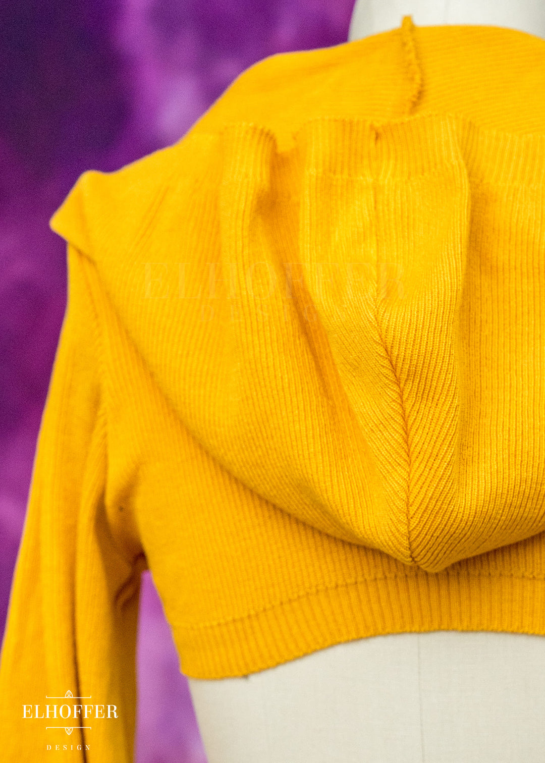 Essential Capricorn Crop Hoodie - Mustard Gold