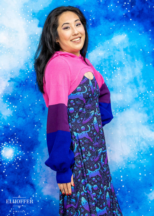 Essential Capricorn Crop Hoodie - Bi Pride