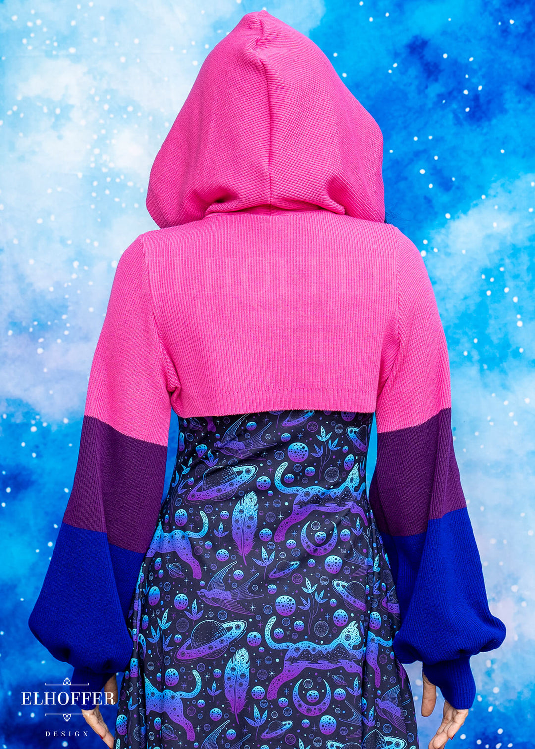 Essential Capricorn Crop Hoodie - Bi Pride