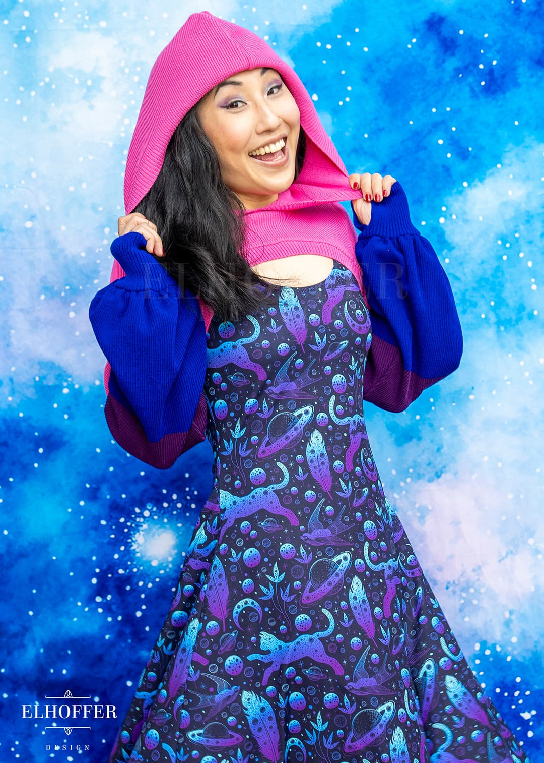 Essential Capricorn Crop Hoodie - Bi Pride