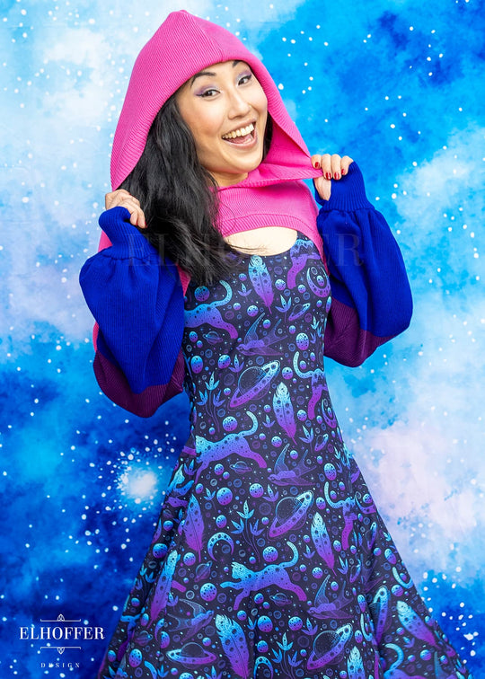 Essential Capricorn Crop Hoodie - Bi Pride