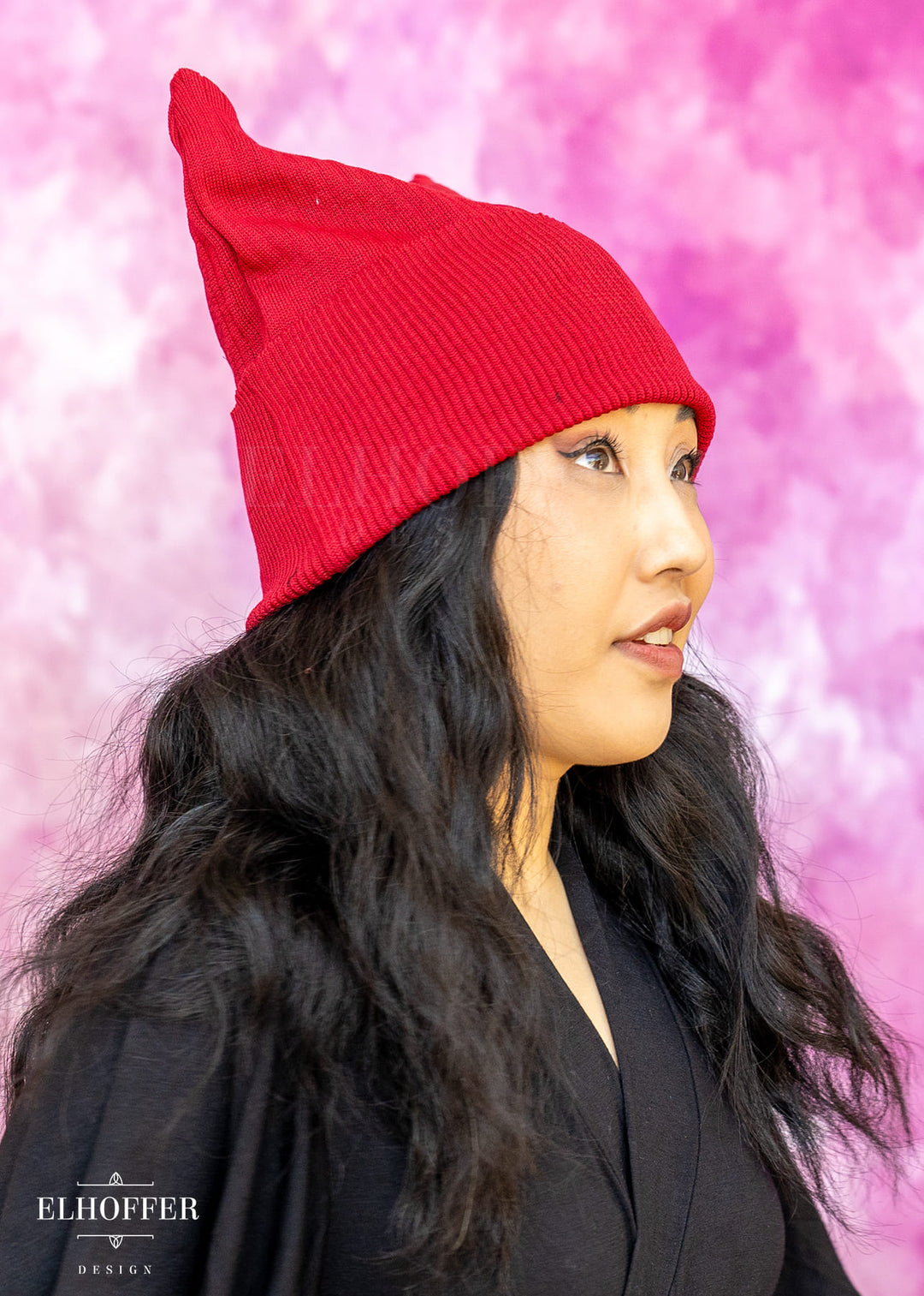 Lightweight Relaxed Fit Kitty Beanie - Resistance Red