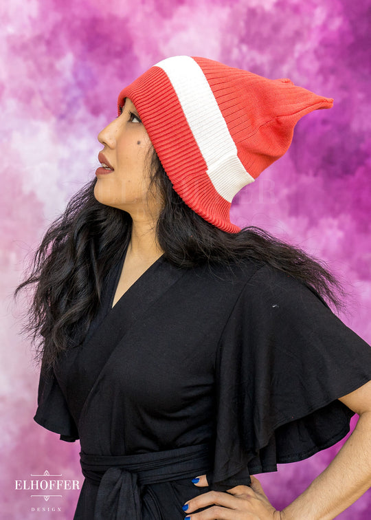 Lightweight Relaxed Fit Kitty Beanie - Galactic Rebellion Orange