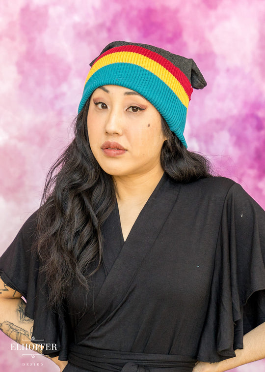 Lightweight Relaxed Fit Kitty Beanie - Interstellar Prodigy