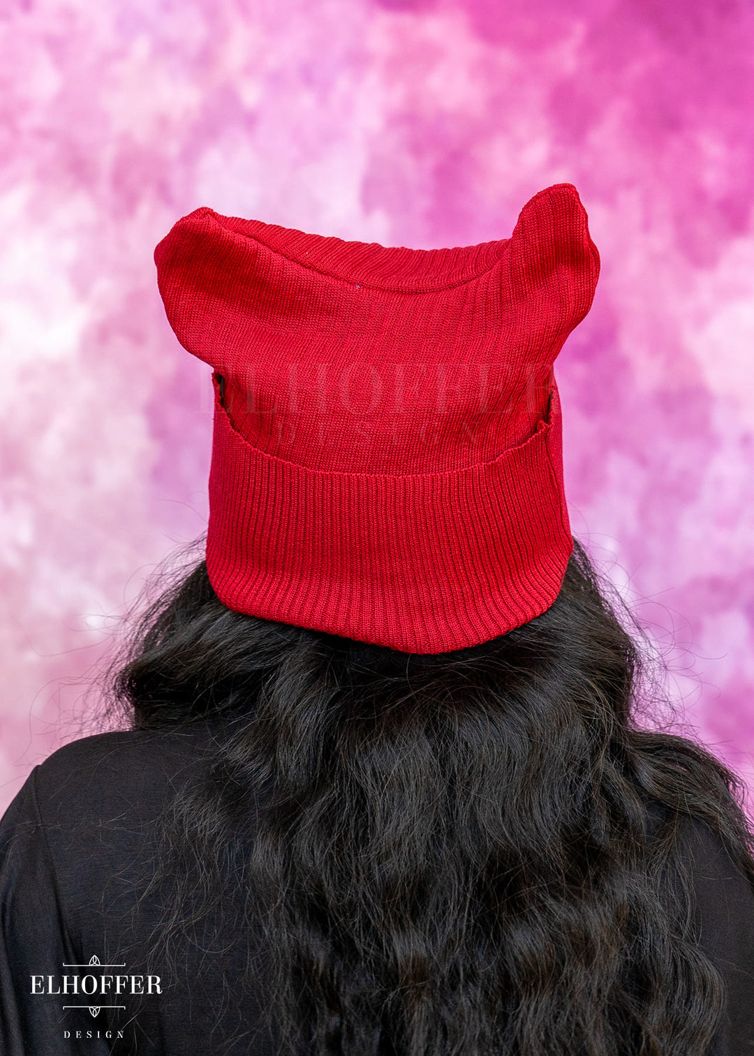 Lightweight Relaxed Fit Kitty Beanie - Resistance Red